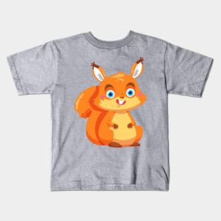 Squirrel Hand Drawn Kids T-Shirt